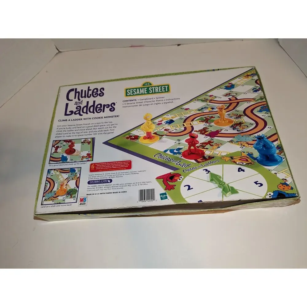 Vintage Sesame Street Chutes and Ladders Board Game Complete